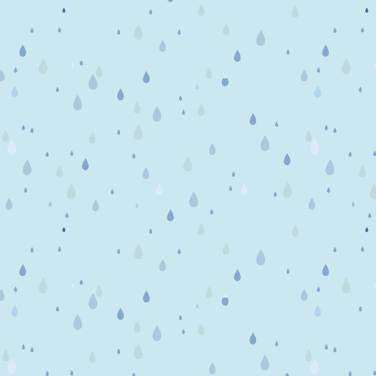 Lucky Duck fabric - Sky Raindrops print