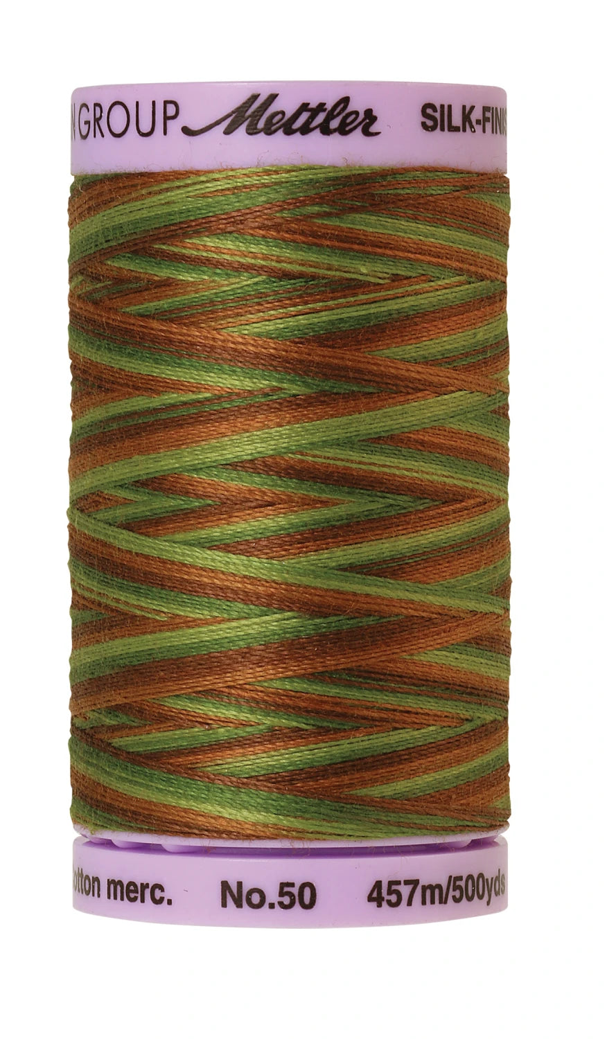 Mettler 9822 Silk-Finish 50wt Variegated Cotton Thread 500yd/457M Forest Land