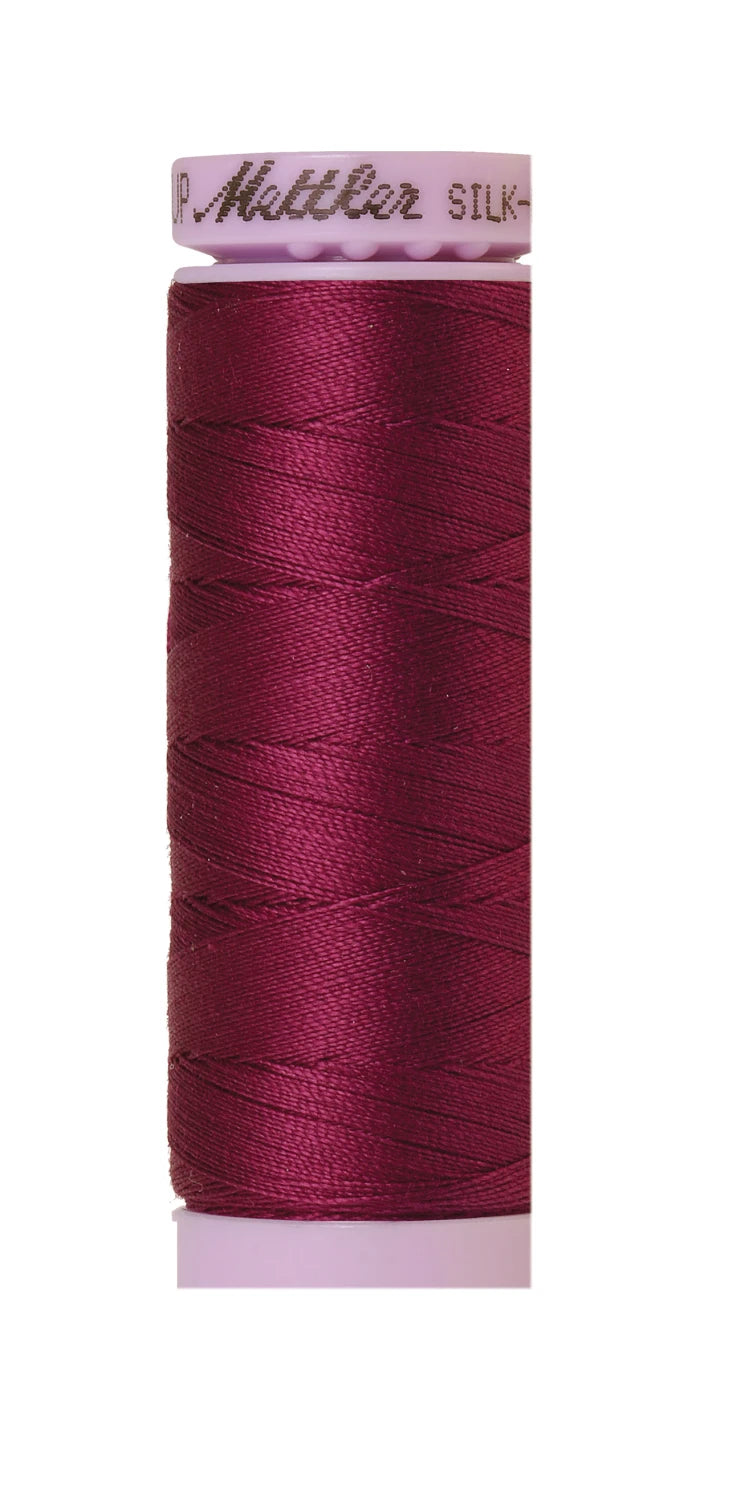 Mettler 0157 Silk-Finish 50wt Solid Cotton Thread 164yd/150M Sangria