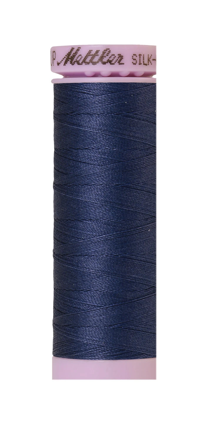 Mettler 1365 Silk-Finish 50wt Solid Cotton Thread 164yd/150M True Navy