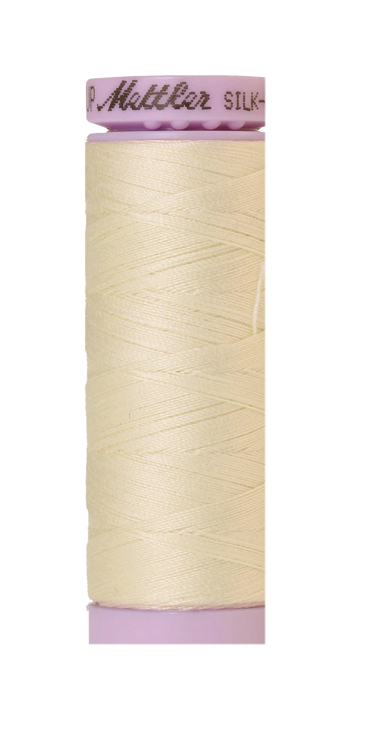 Mettler 3612 Silk-Finish 50wt Solid Cotton Thread 164yd/150M Antique White