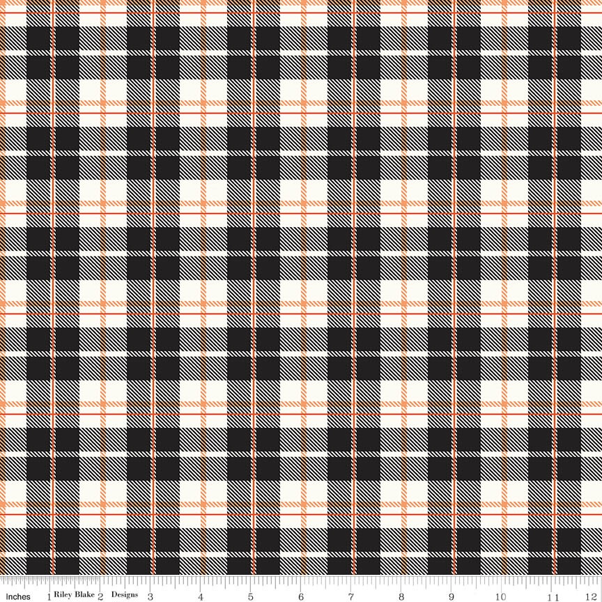 Vintage Boo Plaid Black