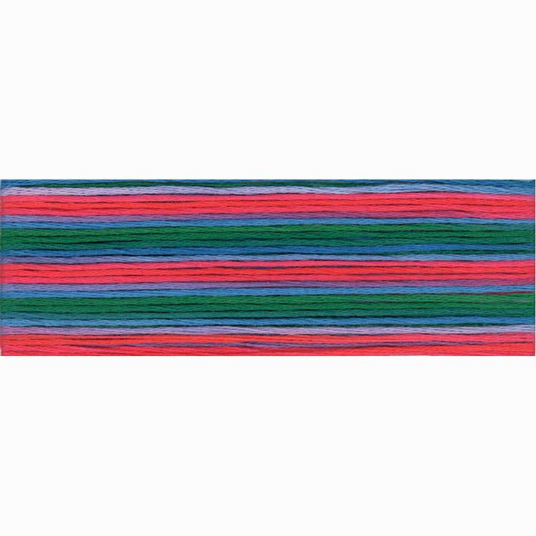 Cosmo Seasons Variegated Floss 8080 Rose/Green/Blue