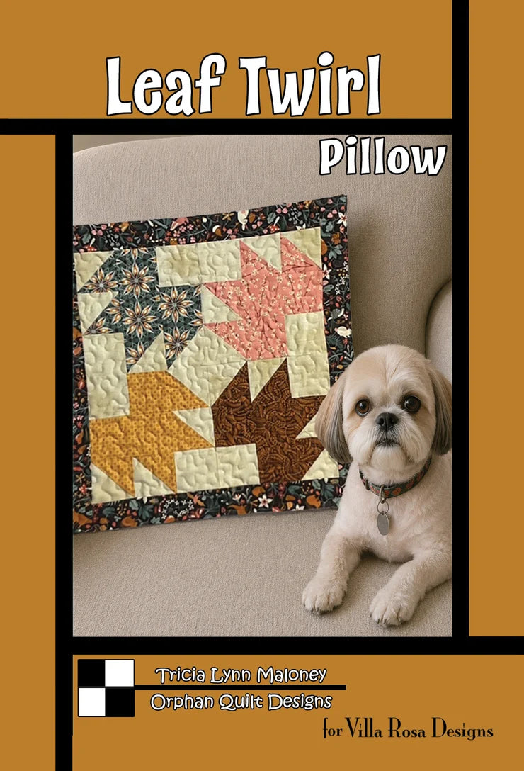 Villa Rosa Leaf Twirl Quilted Pillow Pattern