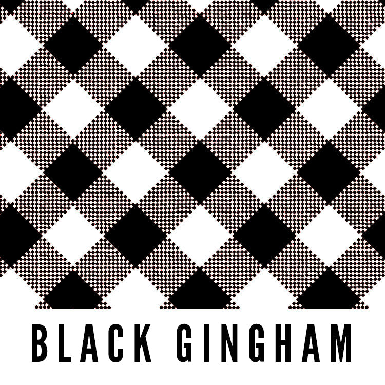 Splash Laminate Cotton Fabric - Black Gingham