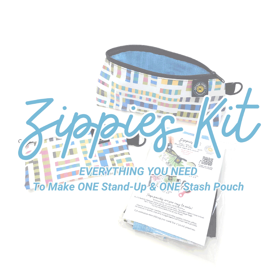 Splash Laminate Cotton Zipper Pouch Sewing Kit - Sheep