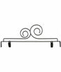 12in Double Scroll With Clips Gray