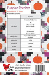 Pumpkin Patches Quilt Pattern