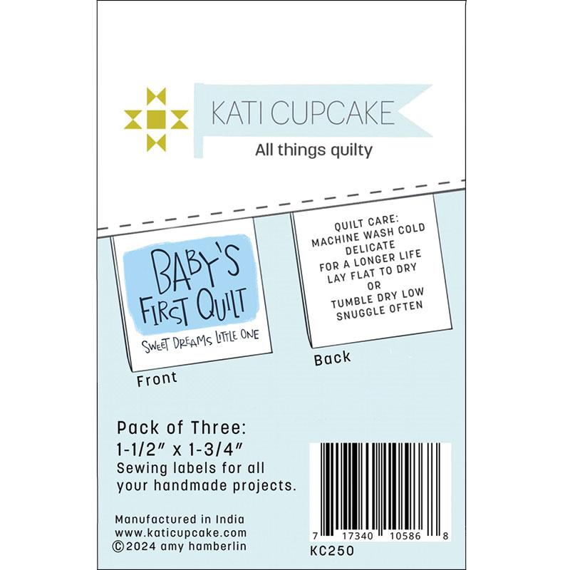 Sew in Labels Baby's Quilt Blue by Kati Cupcake