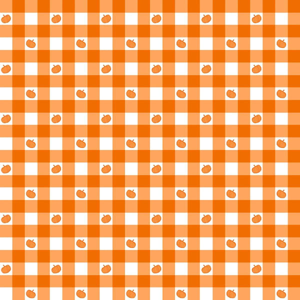 I Made A Boo-Boo Gingham Pumpkins Fabric 806324