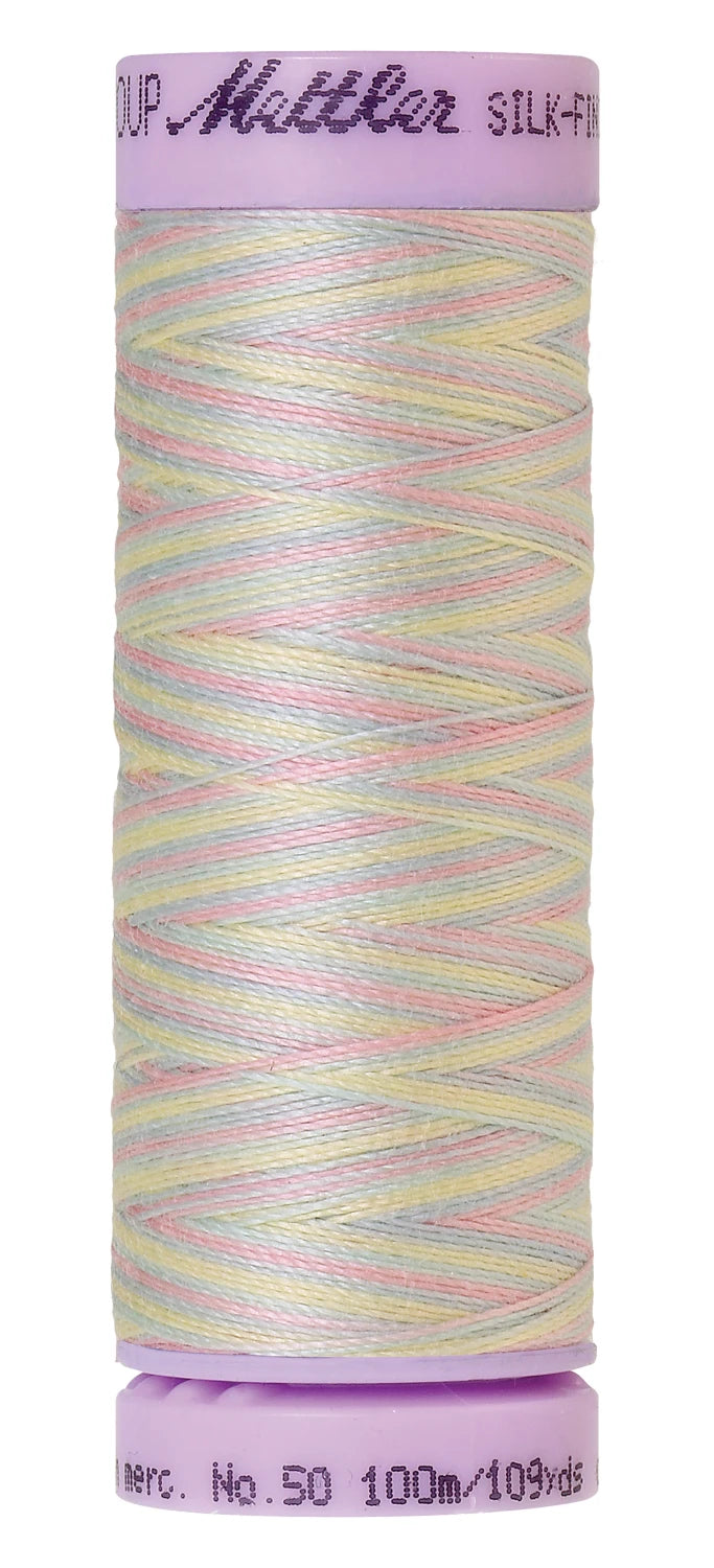 Mettler 9826 Silk-Finish 50wt Variegated Cotton Thread 109yd/100M Baby Blanket