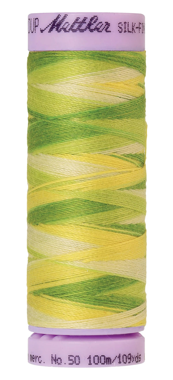 Mettler 9830 Silk-Finish 50wt Variegated Cotton Thread 109yd/100M Citrus Twist