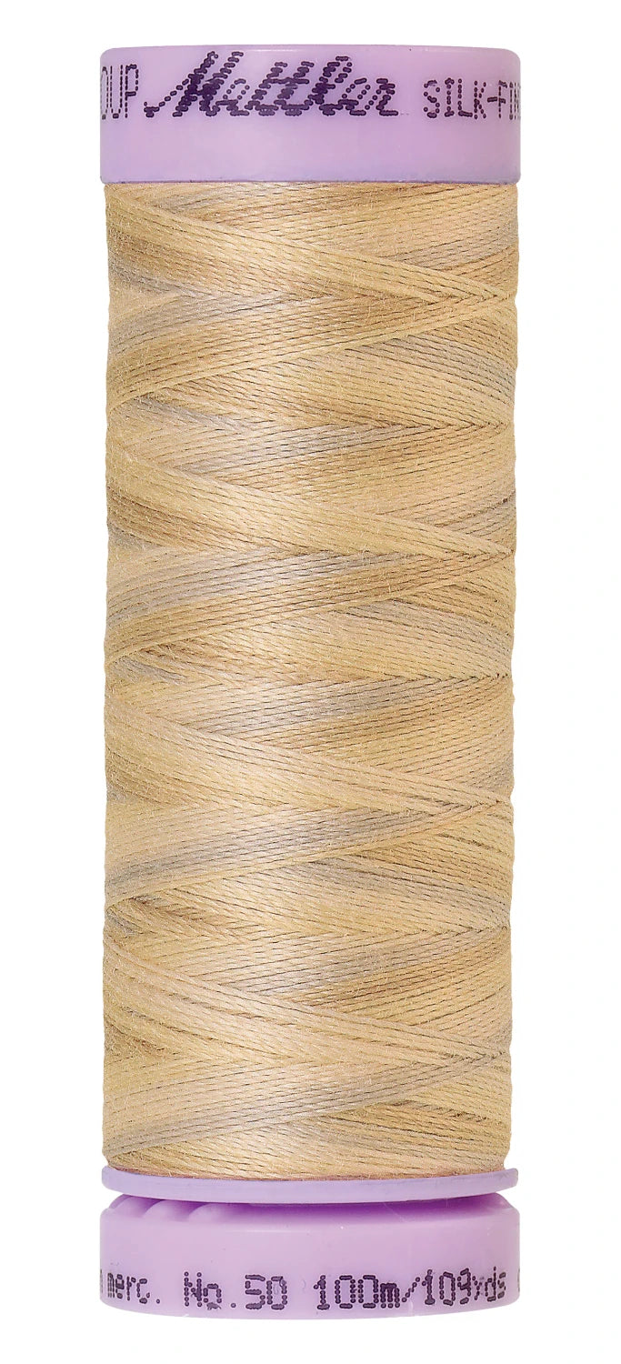 Mettler 9854 Silk-Finish 50wt Variegated Cotton Thread 109yd/100M Pearl Tones