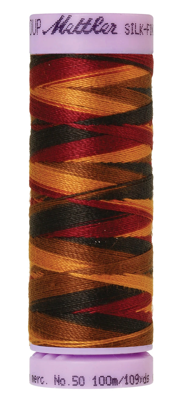 Mettler 9863 Silk-Finish 50wt Variegated Cotton Thread 109yd/100M Elegante
