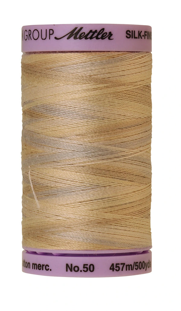 Mettler 9854 Silk-Finish 50wt Variegated Cotton Thread 500yd/457M Pearl Tones