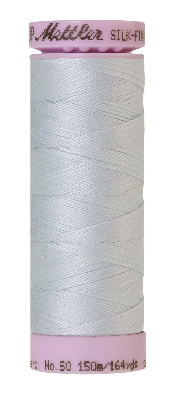 Mettler 0039 Silk-Finish 50wt Solid Cotton Thread 164yd/150M Starlight Blue