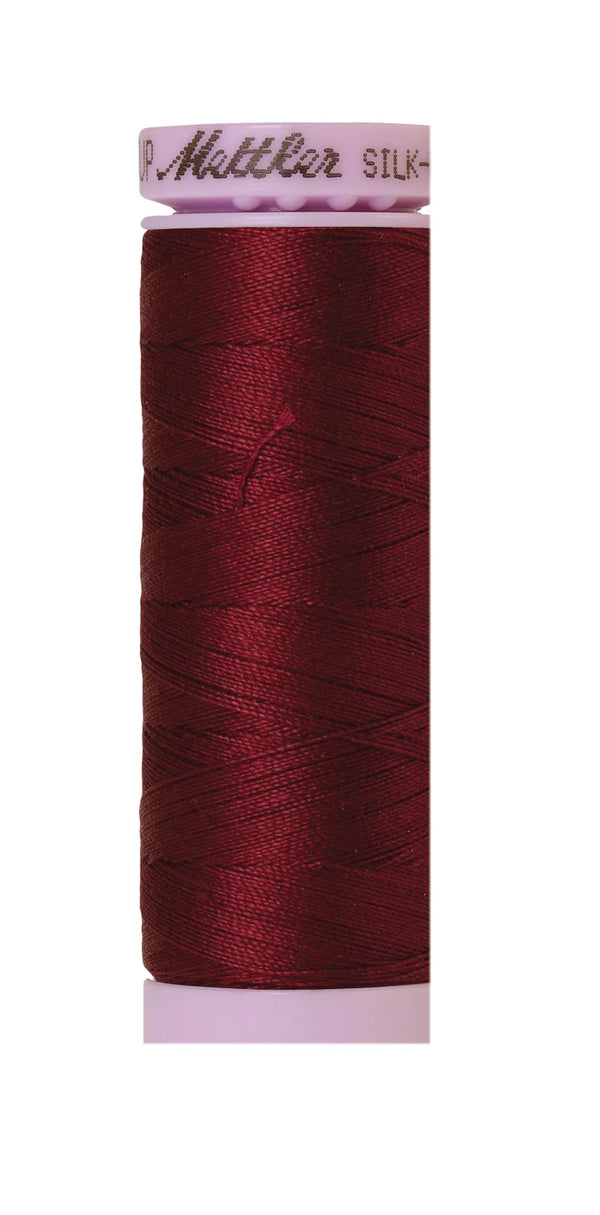 Mettler 0109 Silk-Finish 50wt Solid Cotton Thread 164yd/150M Bordeaux