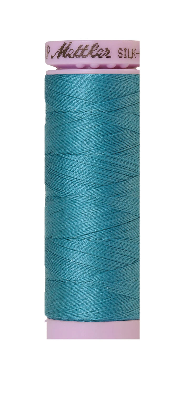 Mettler 0722 Silk-Finish 50wt Solid Cotton Thread 164yd/150M Glacier Blue