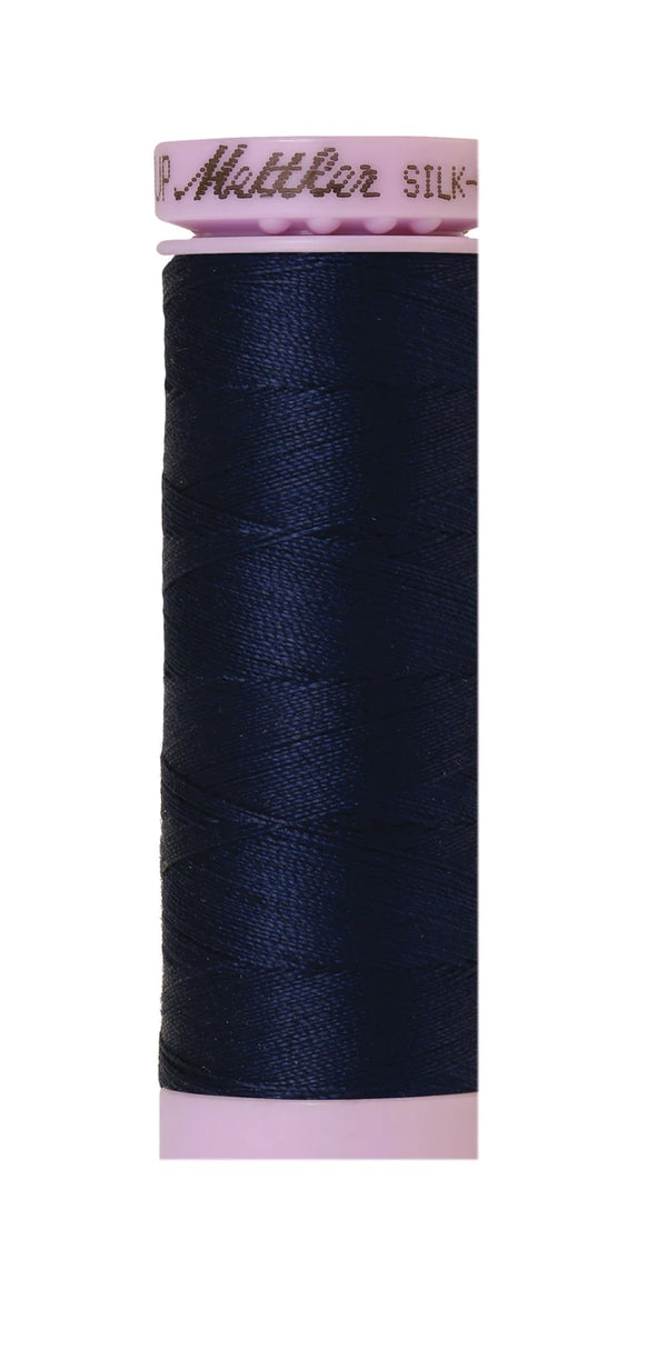 Mettler 0825 Silk-Finish 50wt Solid Cotton Thread 164yd/150M Navy
