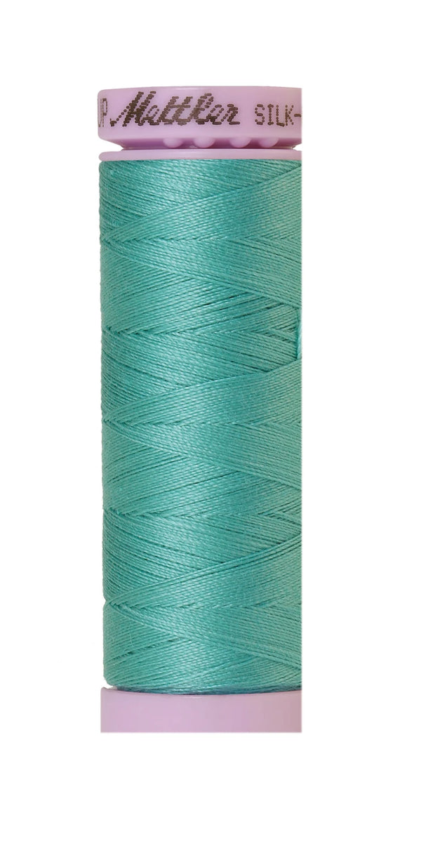 Mettler 1091 Silk-Finish 50wt Solid Cotton Thread 164yd/150M Deep Aqua