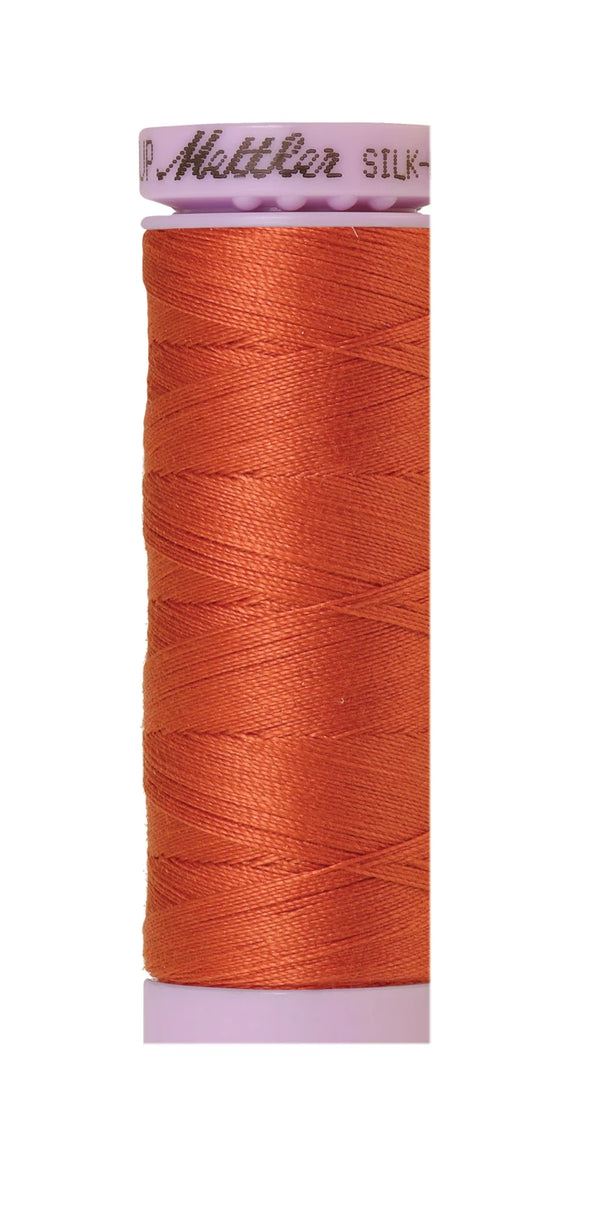 Mettler 1288 Silk-Finish 50wt Solid Cotton Thread 164yd/150M Reddish Ocher