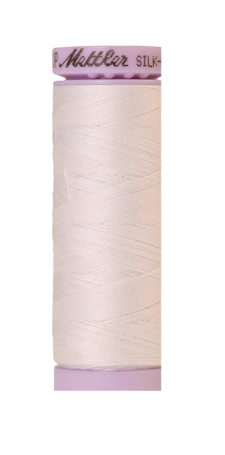 Mettler 2000 Silk-Finish 50wt Solid Cotton Thread 164yd/150M White