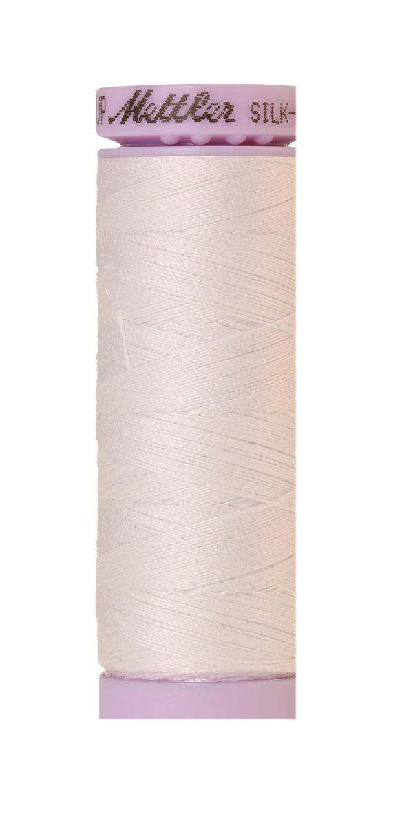 Mettler 2000 Silk-Finish 50wt Solid Cotton Thread 164yd/150M White