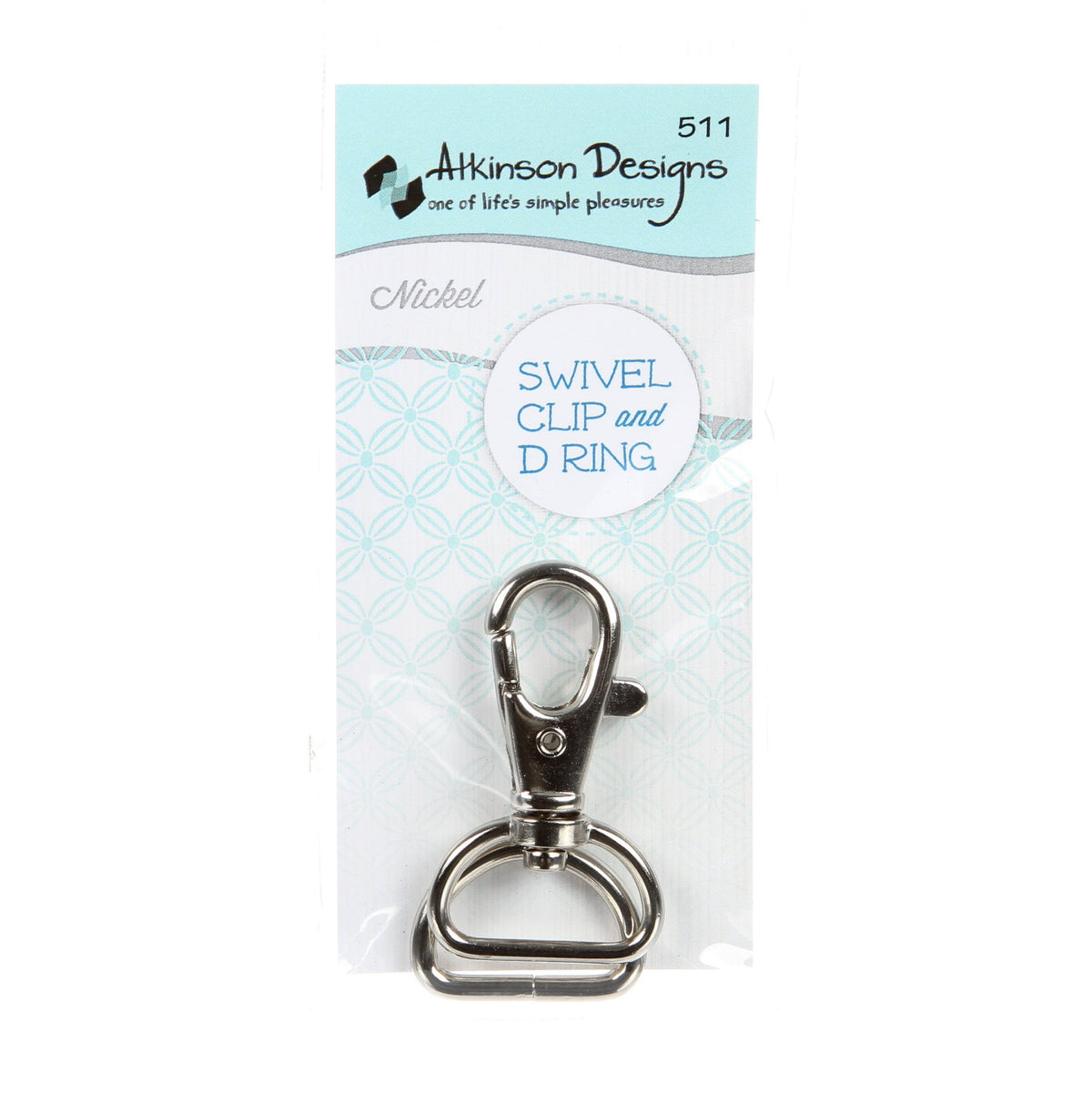 Swivel Clip and D Ring Silver