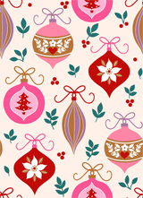 Sugar Plum fabric - Bauble Charm print