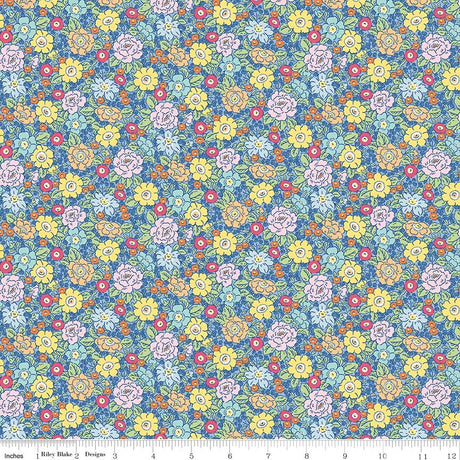Traditional 30's Floral Blue