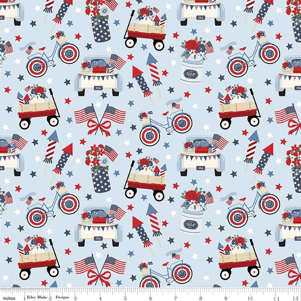 Hooray for the USA Main Light Blue