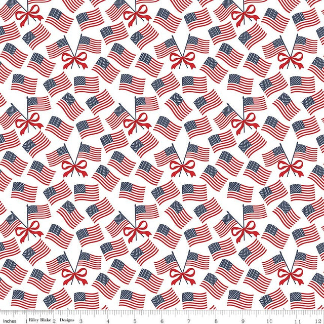 Hooray for the USA Flags White