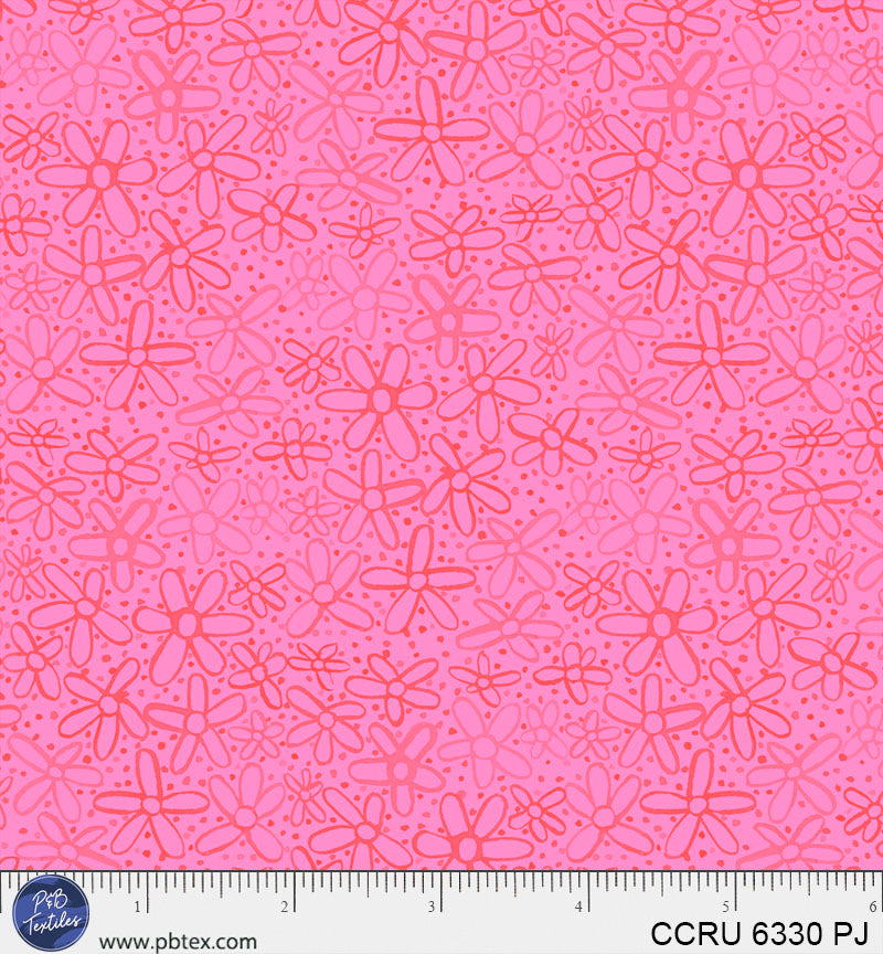 Color Crush Doodle Flower Allover Pink