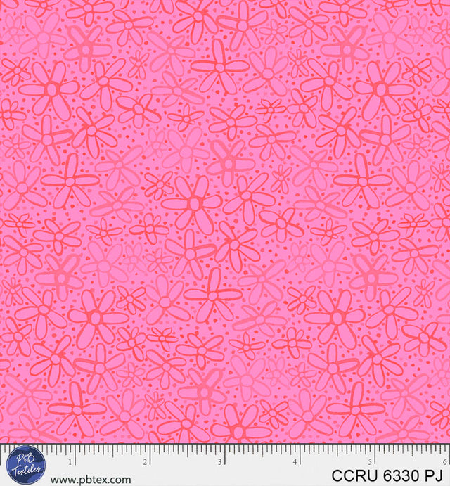Color Crush Doodle Flower Allover Pink