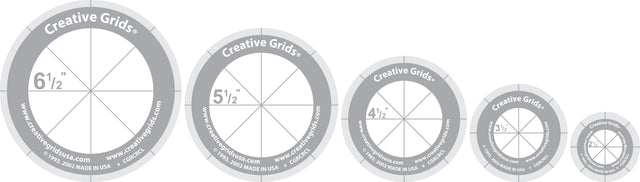Creative Grids Quilt Ruler Circles Set of 5