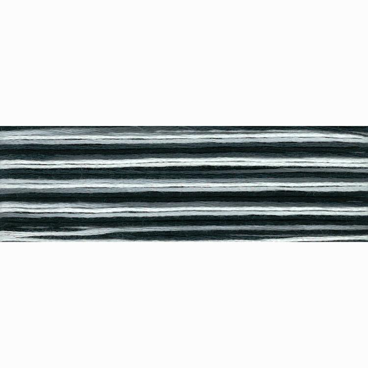 Cosmo Seasons Variegated Floss 8072 Black/Gray/White