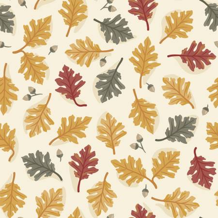 Falling Into Autumn fabric - Fall Leaves print