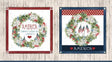 Farmhouse Americana Patriotic Wreath Pillow Panel 5264