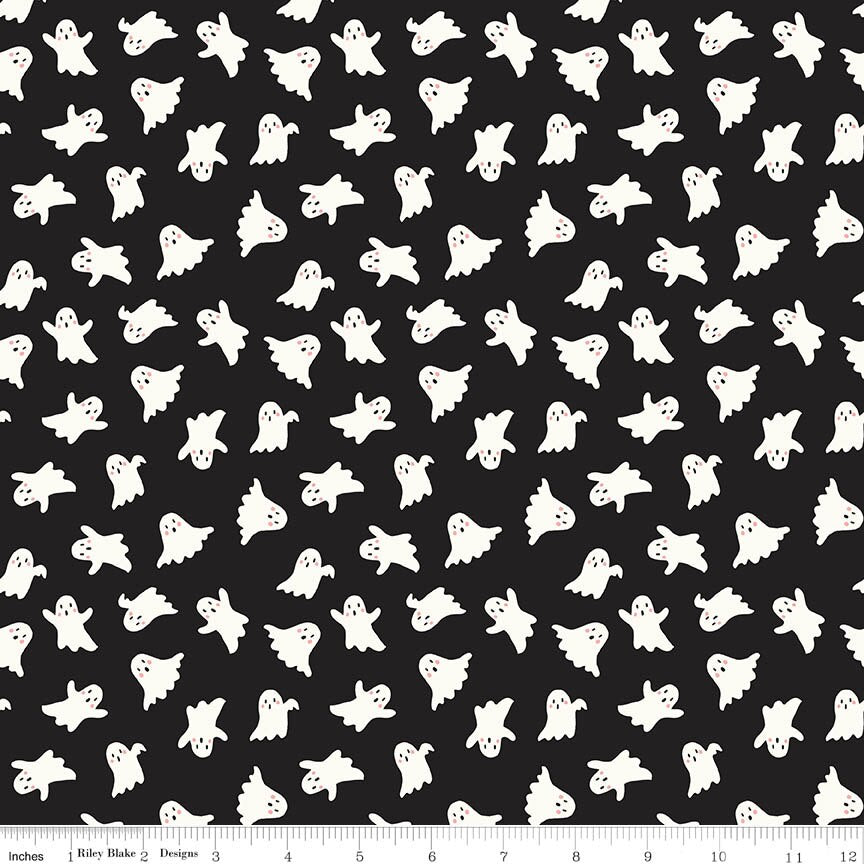 Vintage Boo Ghosts Black Glow in the Dark