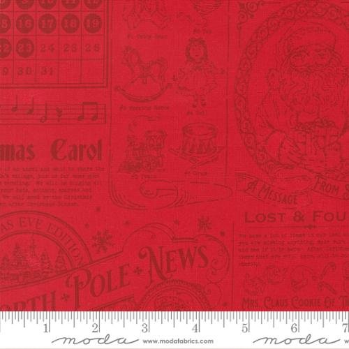 Holiday Cheer fabric - Poinsettia print