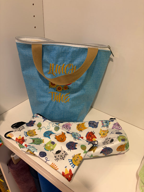 Laminated Cotton Lunch Bag or Zippered Pouch Class