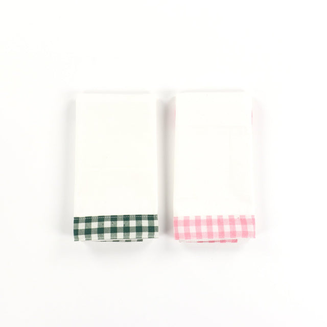 KB Gingham Trim Tea Towels