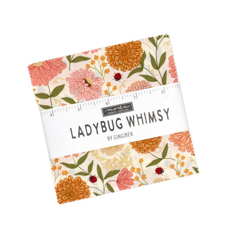 Ladybug Whimsy Charm Pack 48440PP Moda Precuts#1