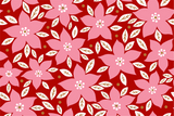 Sugar Plum fabric - Poinsettia Elegance print