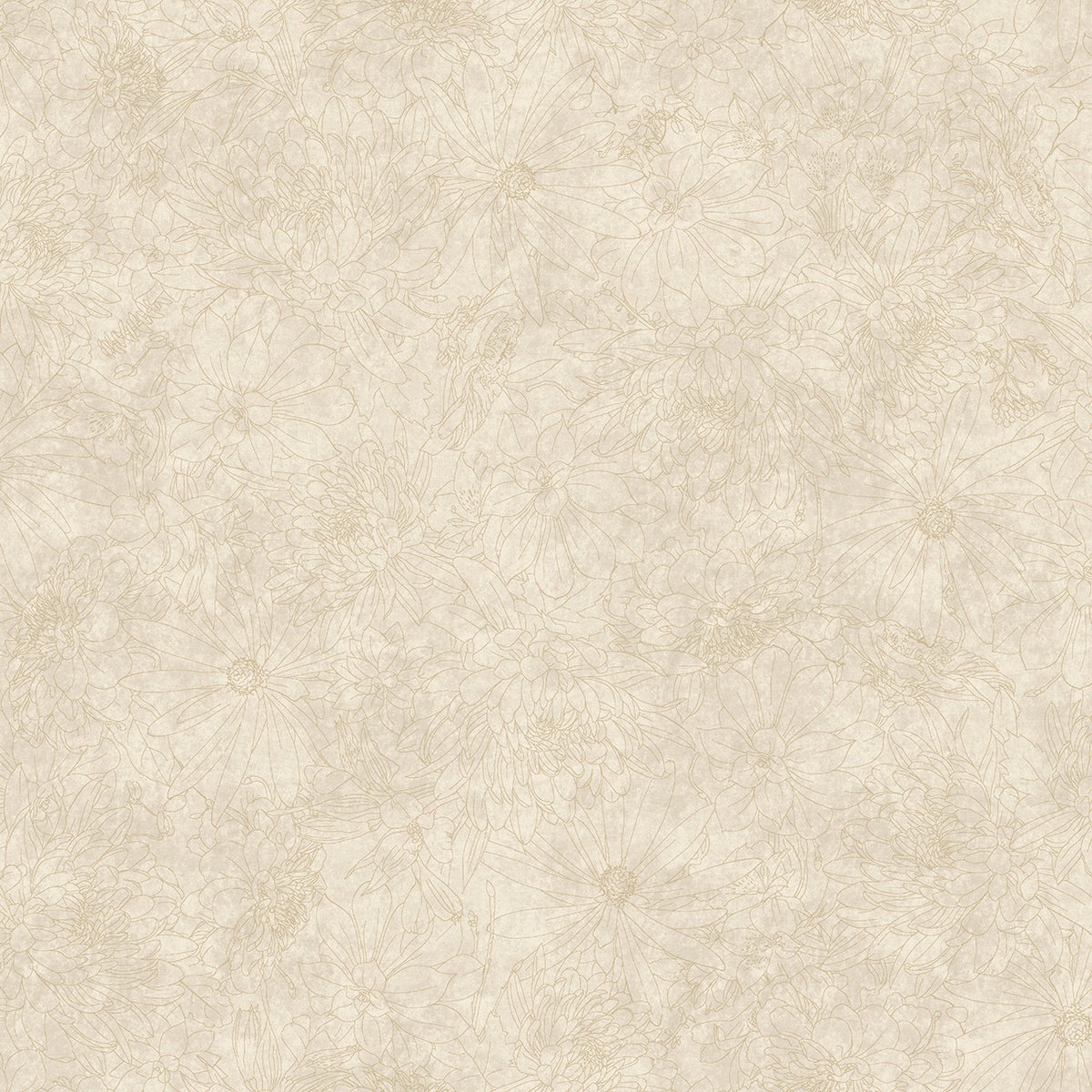 Cream Floral 108in Wide