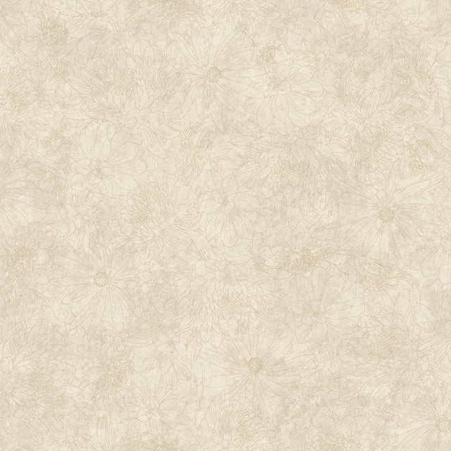 Cream Floral 108in Wide