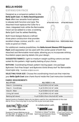 Bella Hood Expansion Pack Pattern from By Annie
