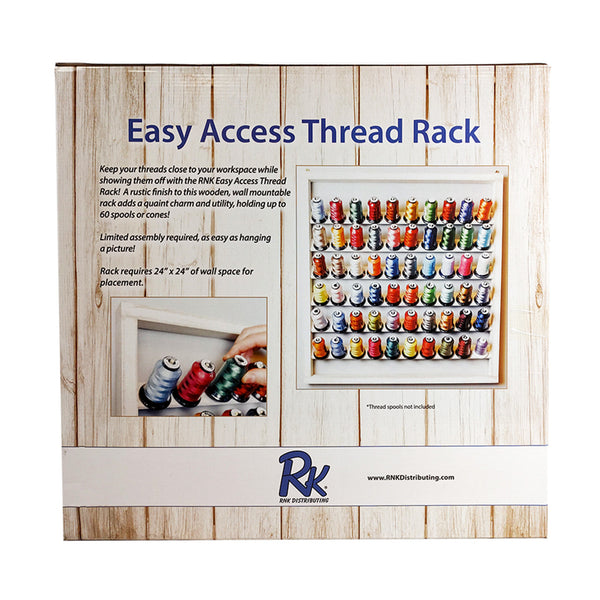 Wooden Thread Rack Whitewashed by RNK Distributing