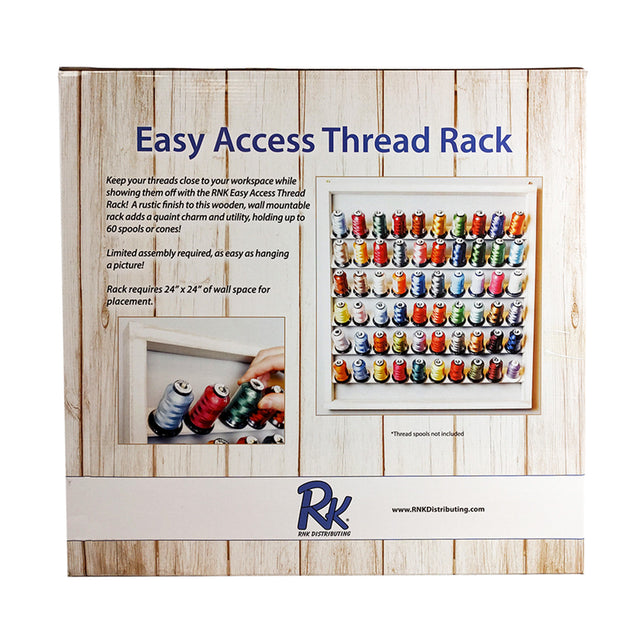Wooden Thread Rack Whitewashed by RNK Distributing