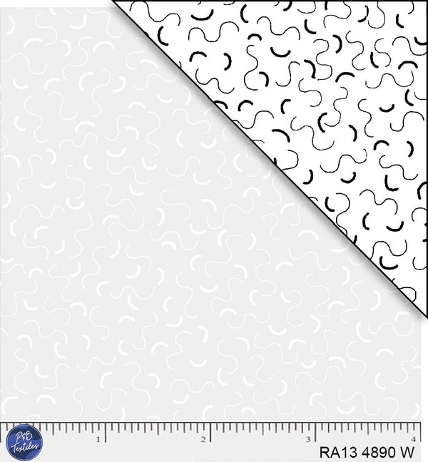 Ramblings 13 Wavy Lines White on White